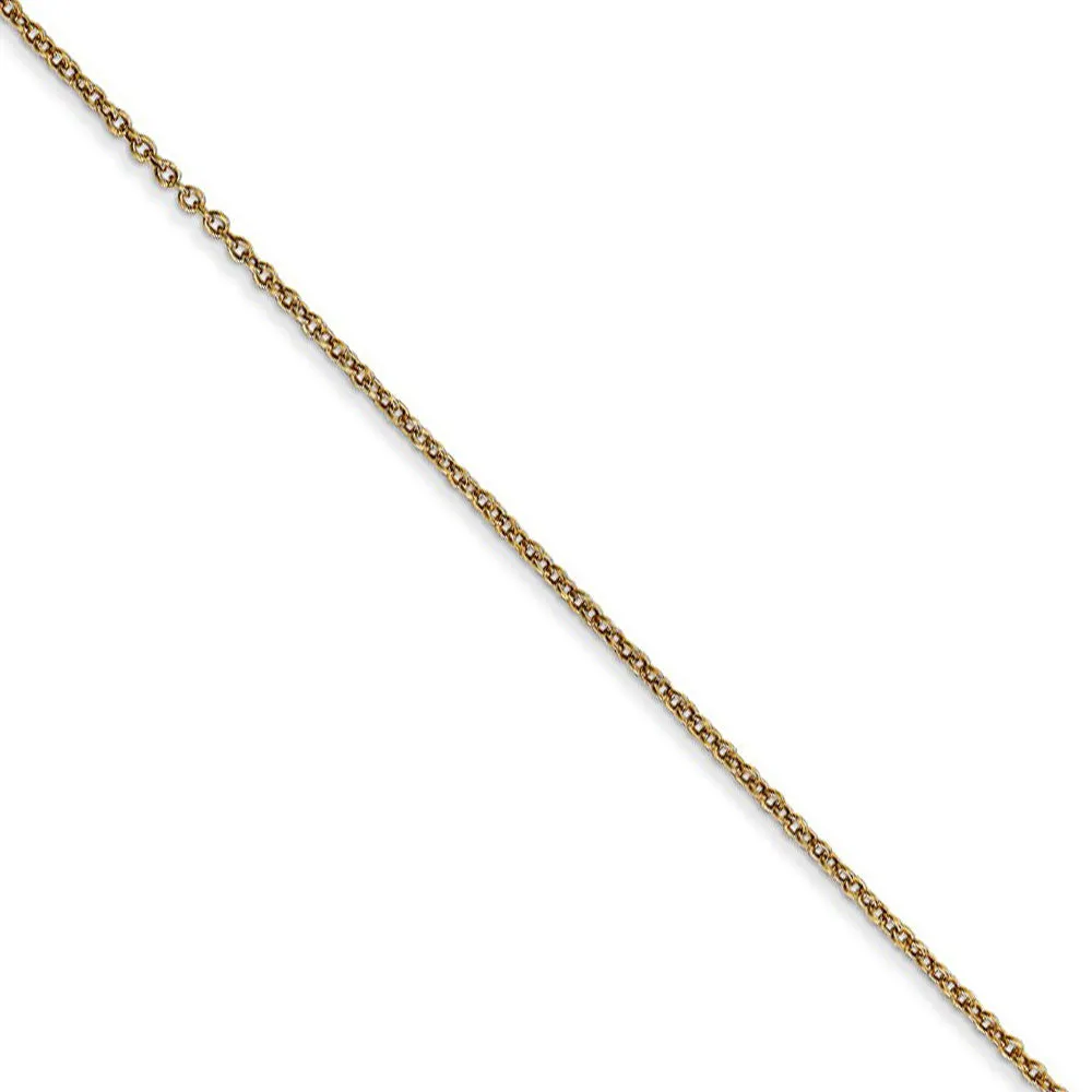 14k Yellow Gold 19mm Polished Sun Necklace