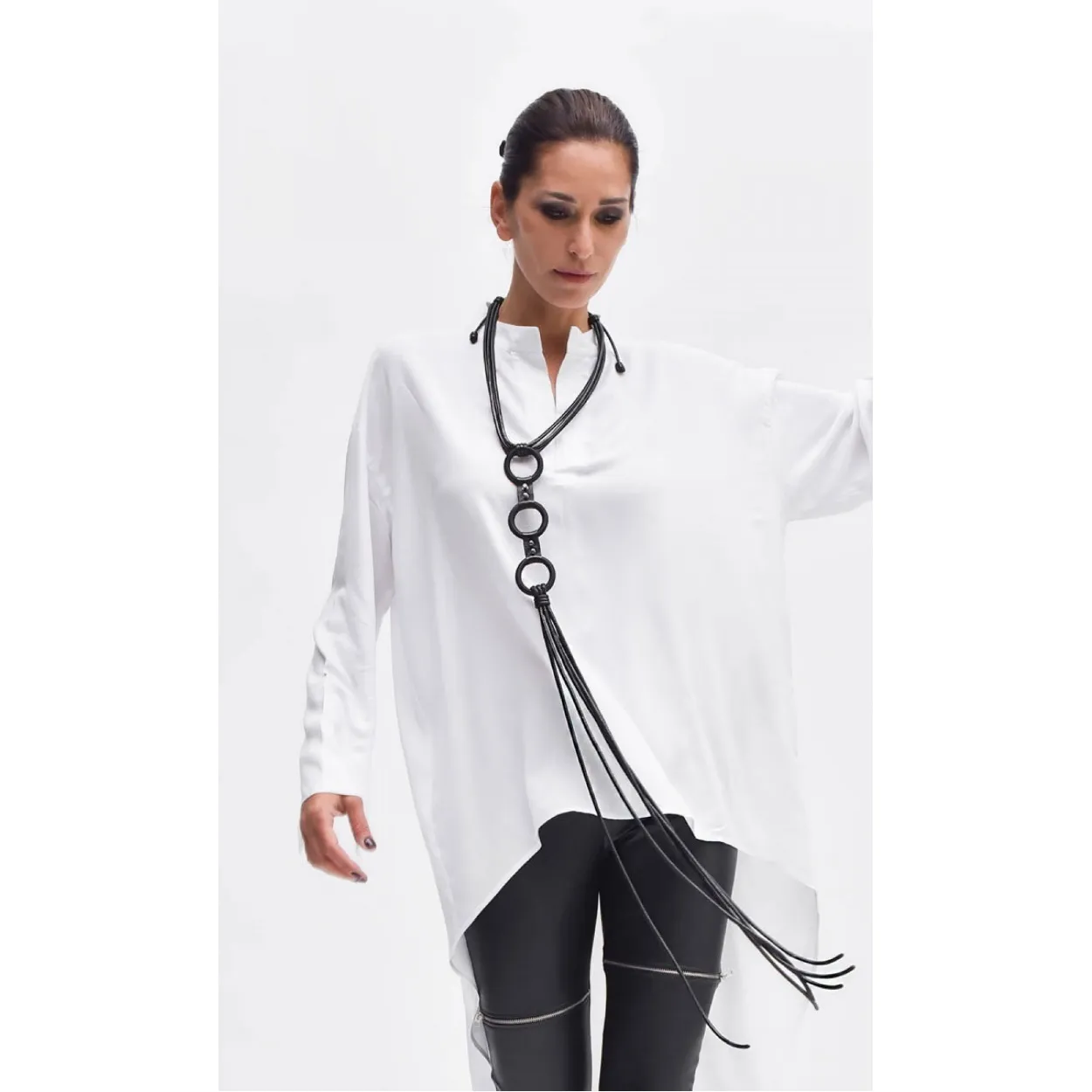 Aakasha  |Casual Style Long Sleeves Plain Handmade Office Style