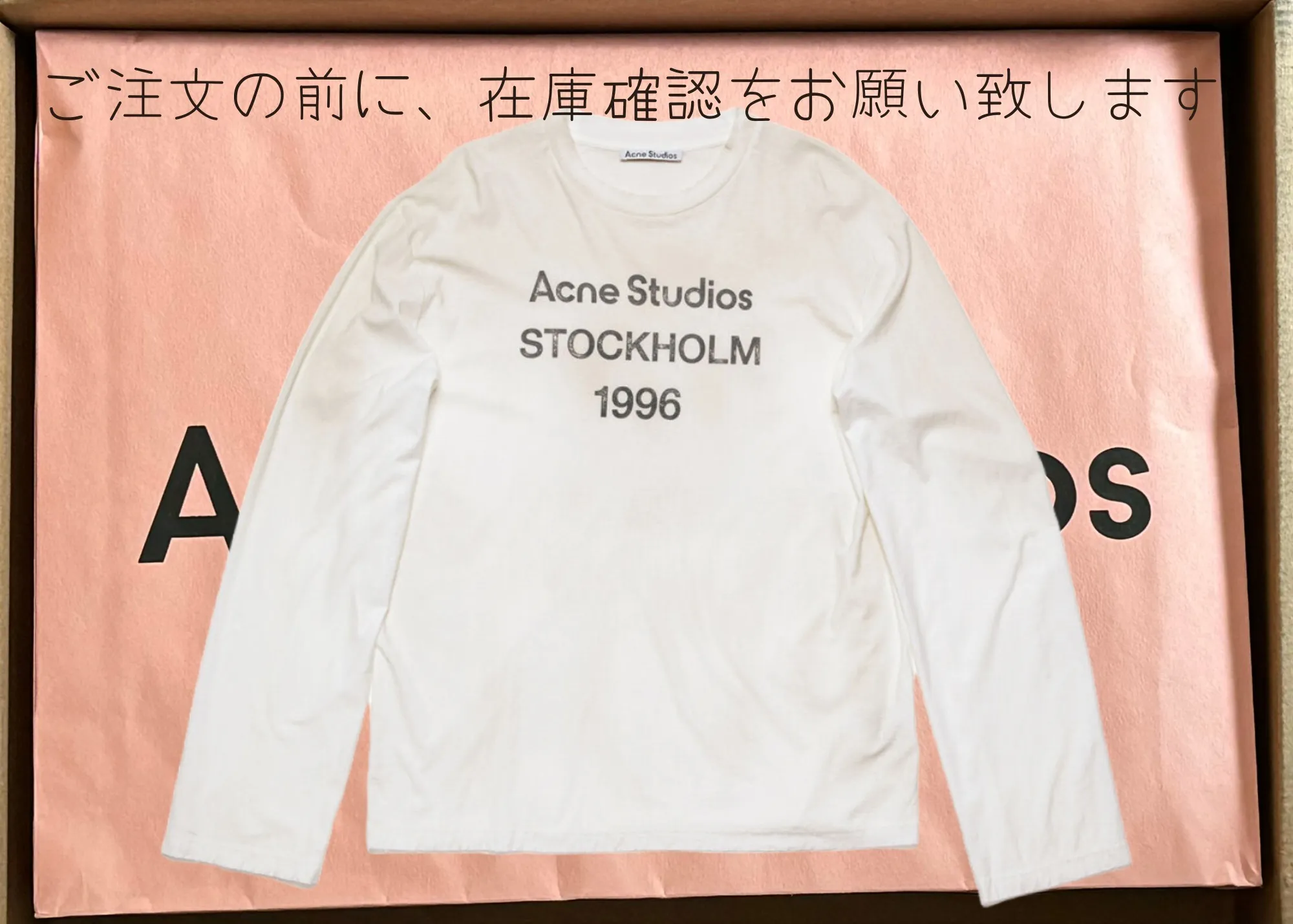 Acne Studios  |Unisex Long Sleeves Plain Cotton Long Sleeve T-shirt Logo