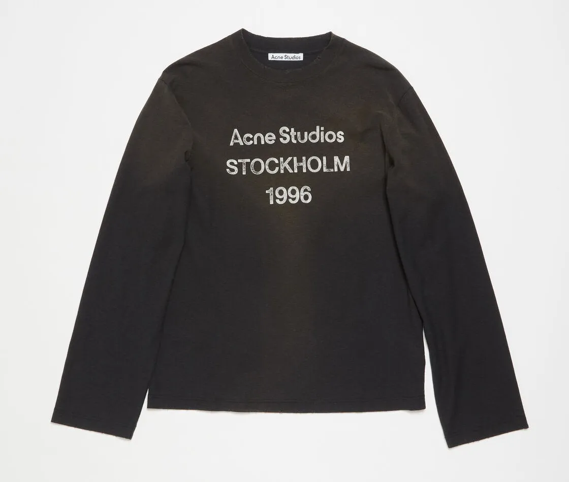 Acne Studios  |Unisex Long Sleeves Plain Cotton Long Sleeve T-shirt Logo