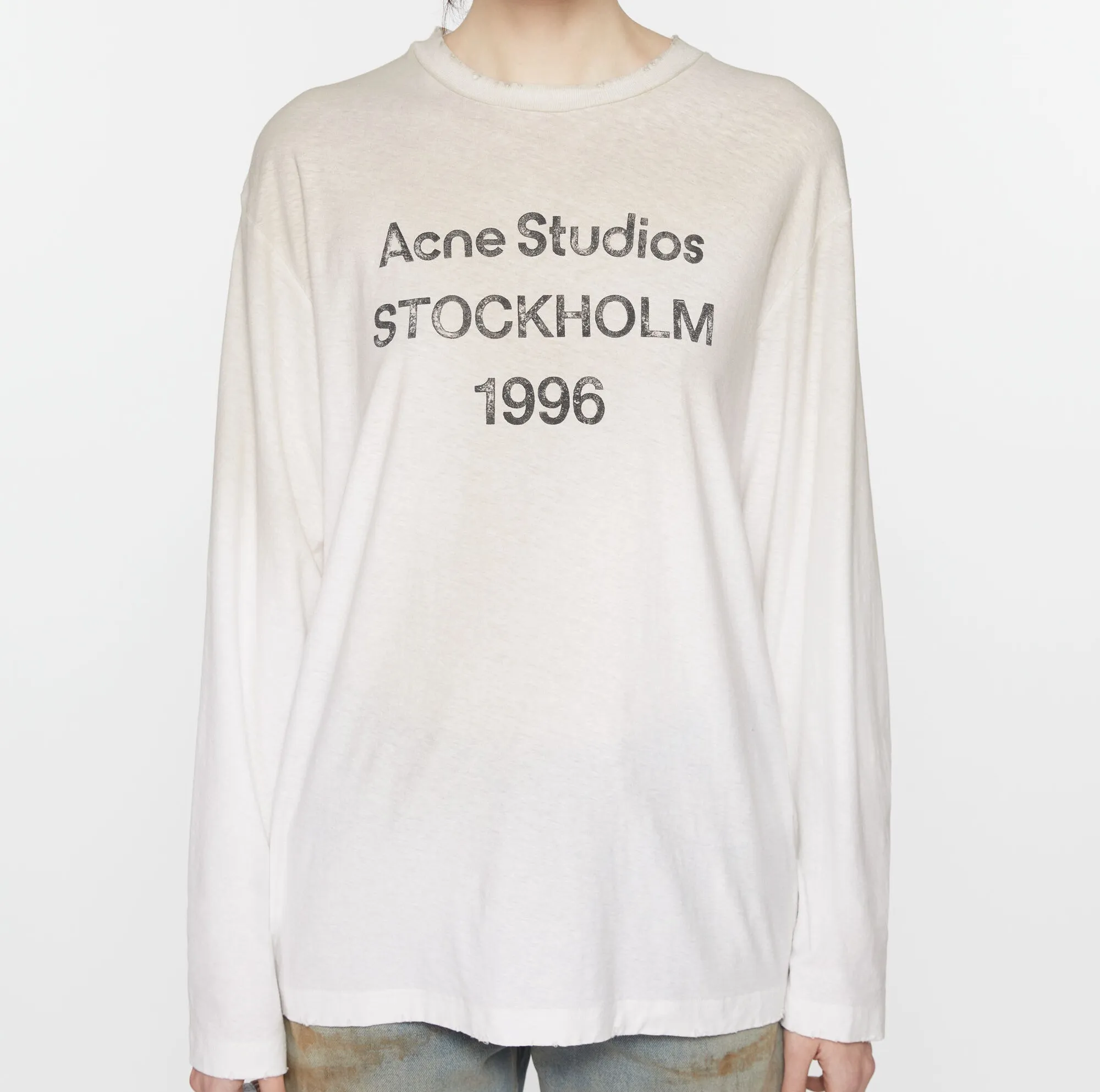 Acne Studios  |Unisex Long Sleeves Plain Cotton Long Sleeve T-shirt Logo