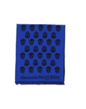 Alexander McQueen Skull Patterned Fringed Scarf