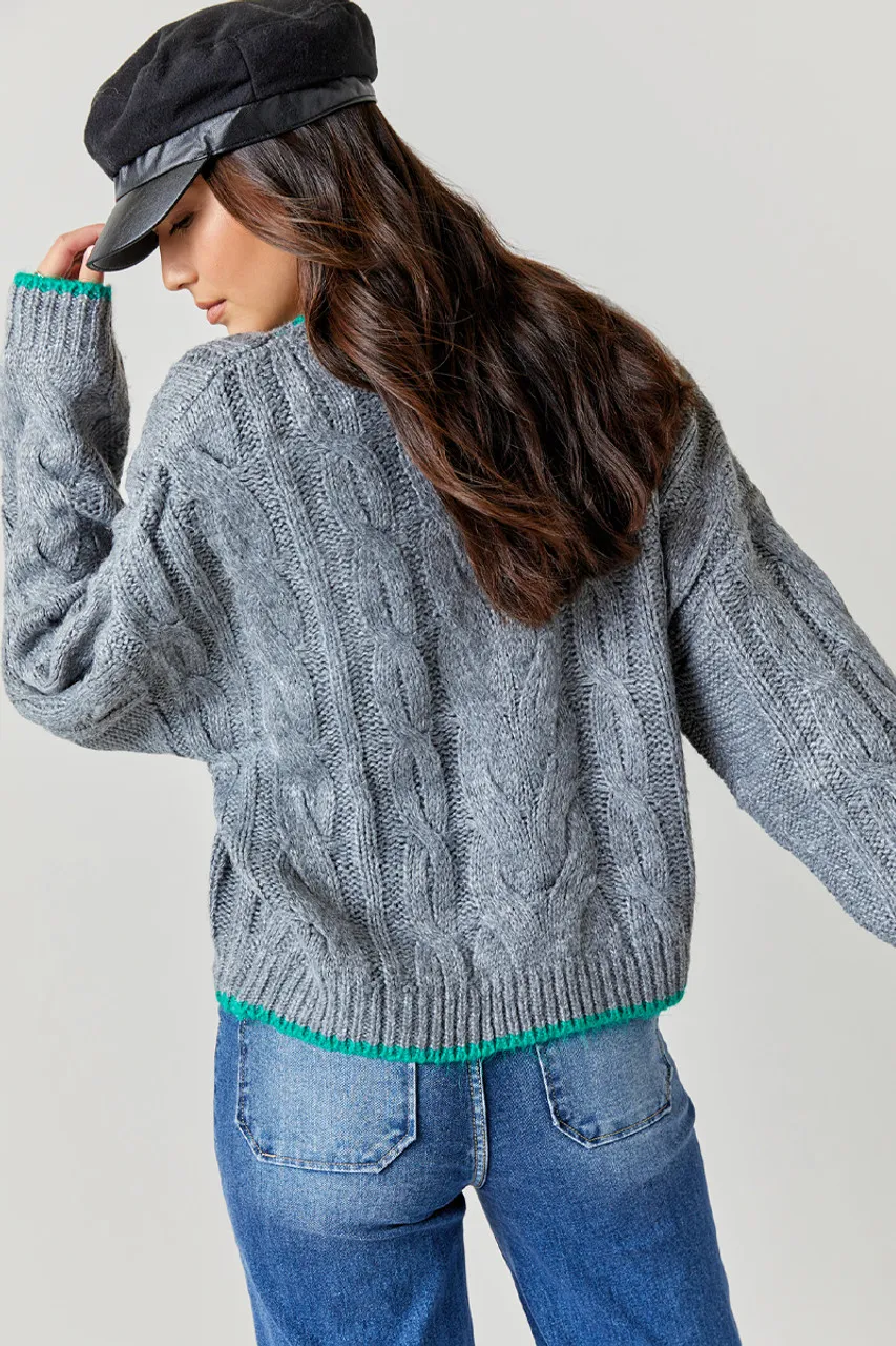 Alisha Relaxed Cable Knit Sweater