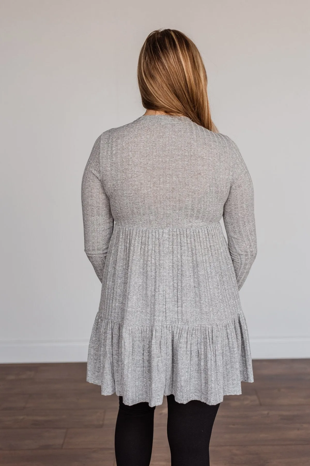 Always On Point Knit Dress- Heather Grey