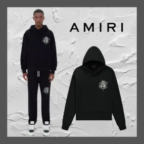 AMIRI  |Pullovers Street Style Long Sleeves Cotton Oversized Logo