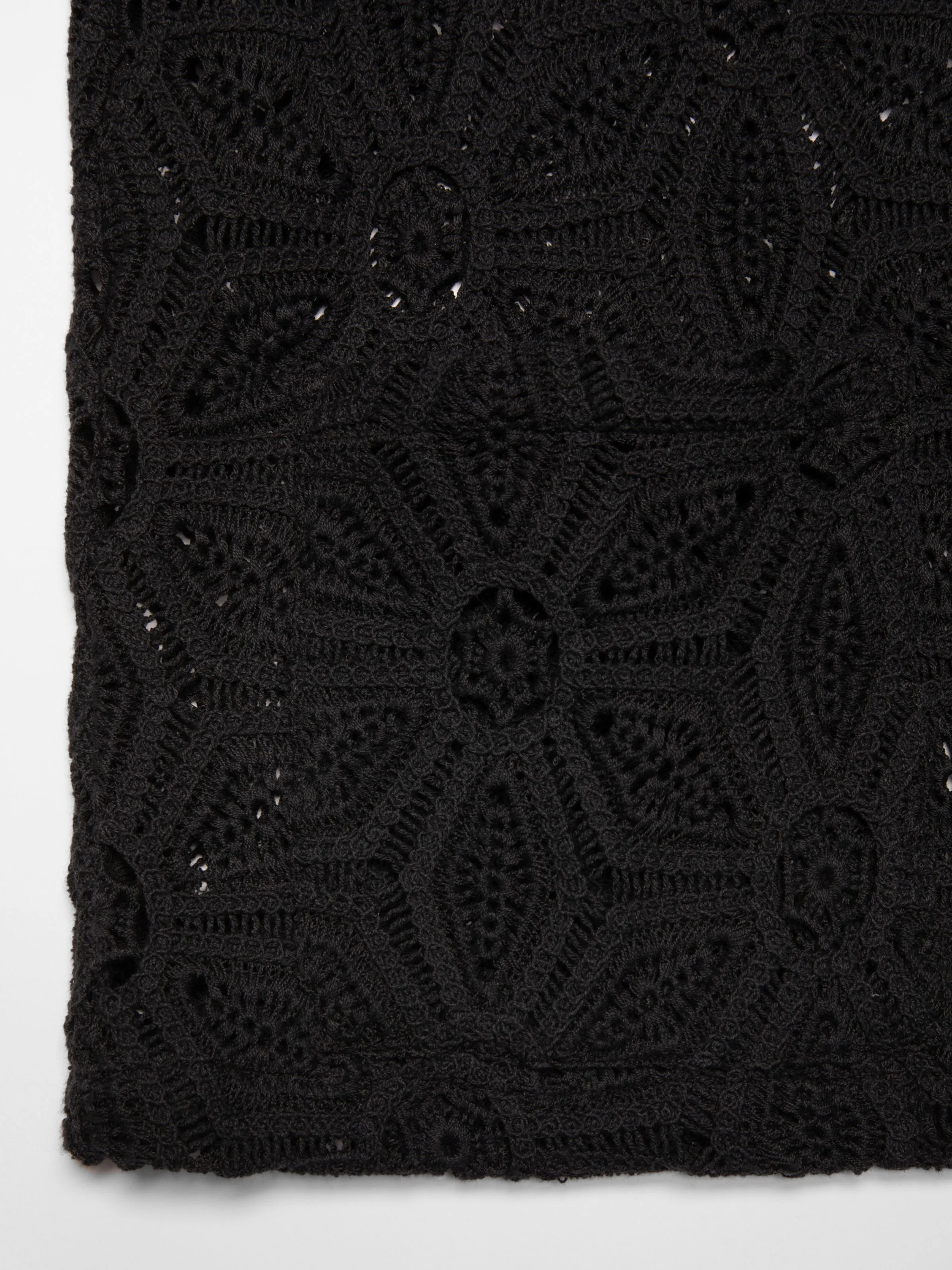 Anita Crochet Cardigan Black