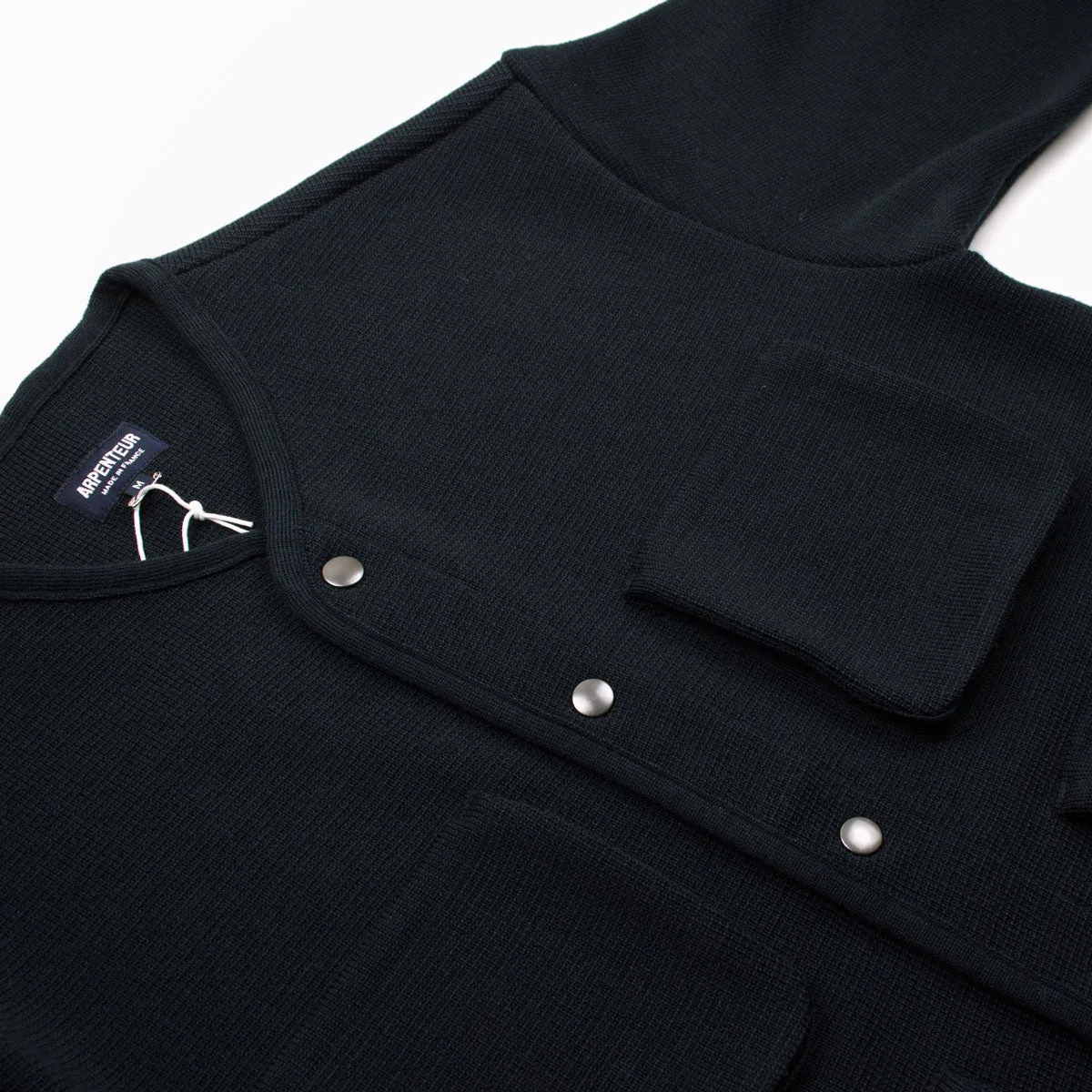 Arpenteur - George Merino Milano Wool Snap Cardigan - Navy