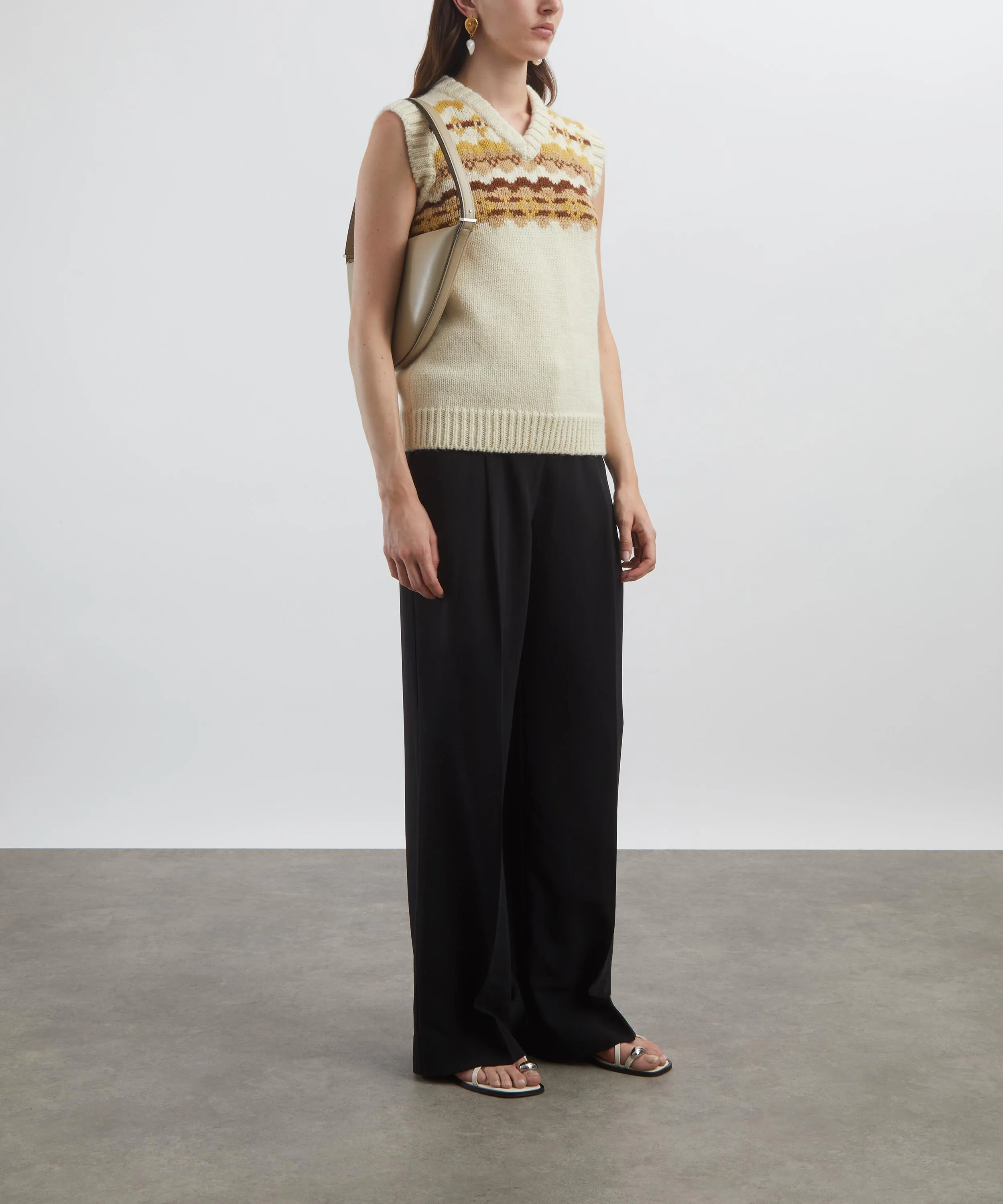 Asha High-Waisted Flared Trousers