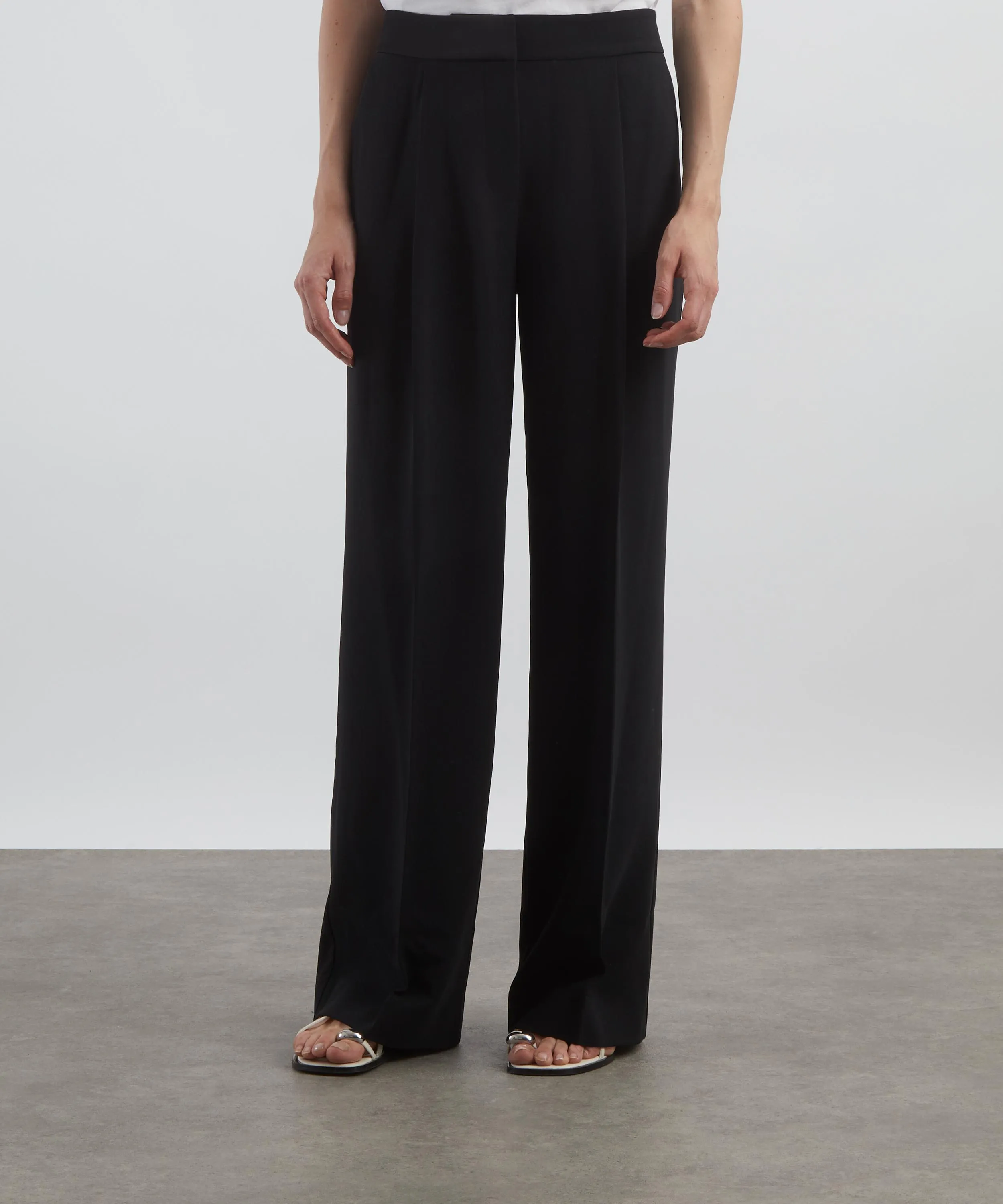 Asha High-Waisted Flared Trousers