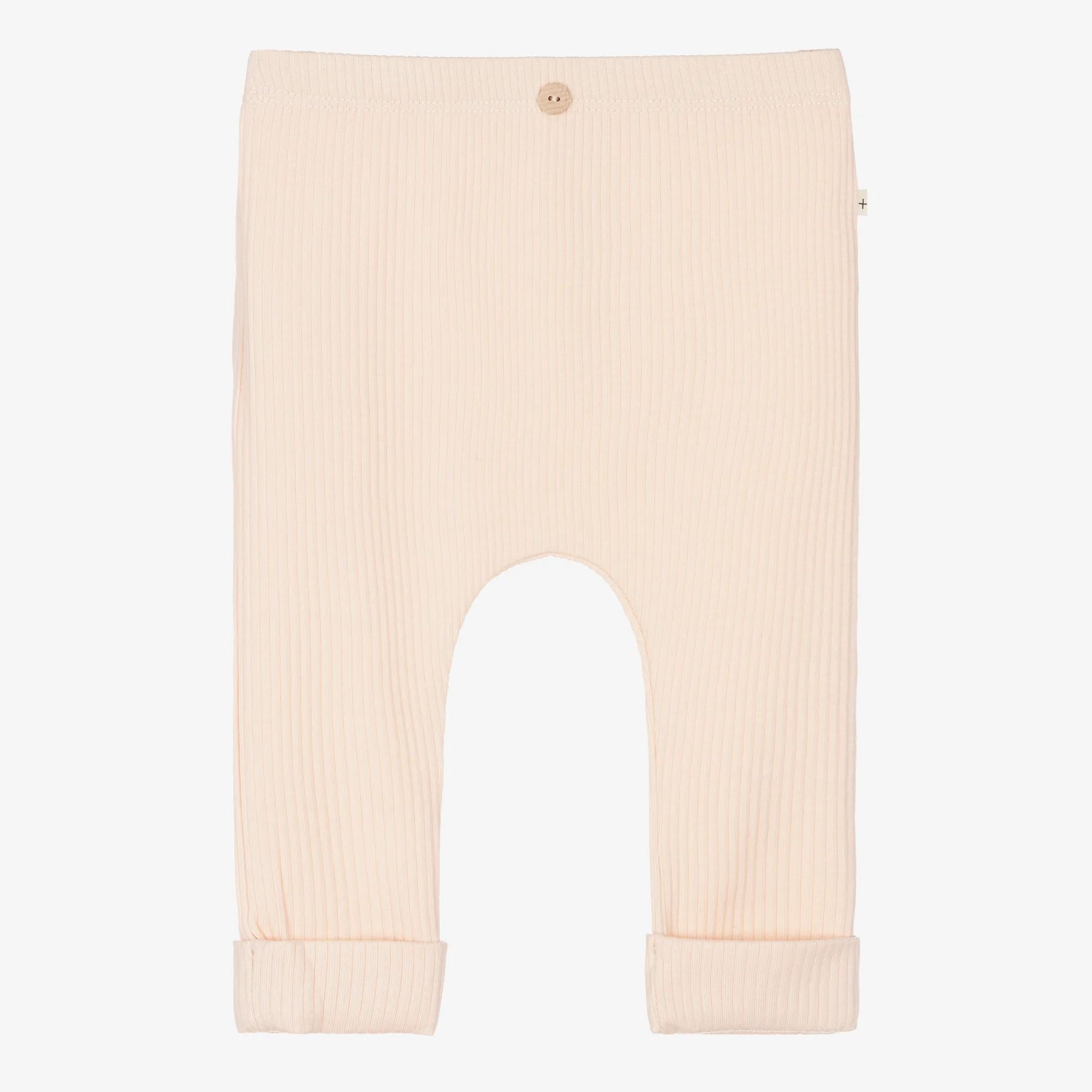 Baby Girls Pink Ribbed Cotton Leggings 