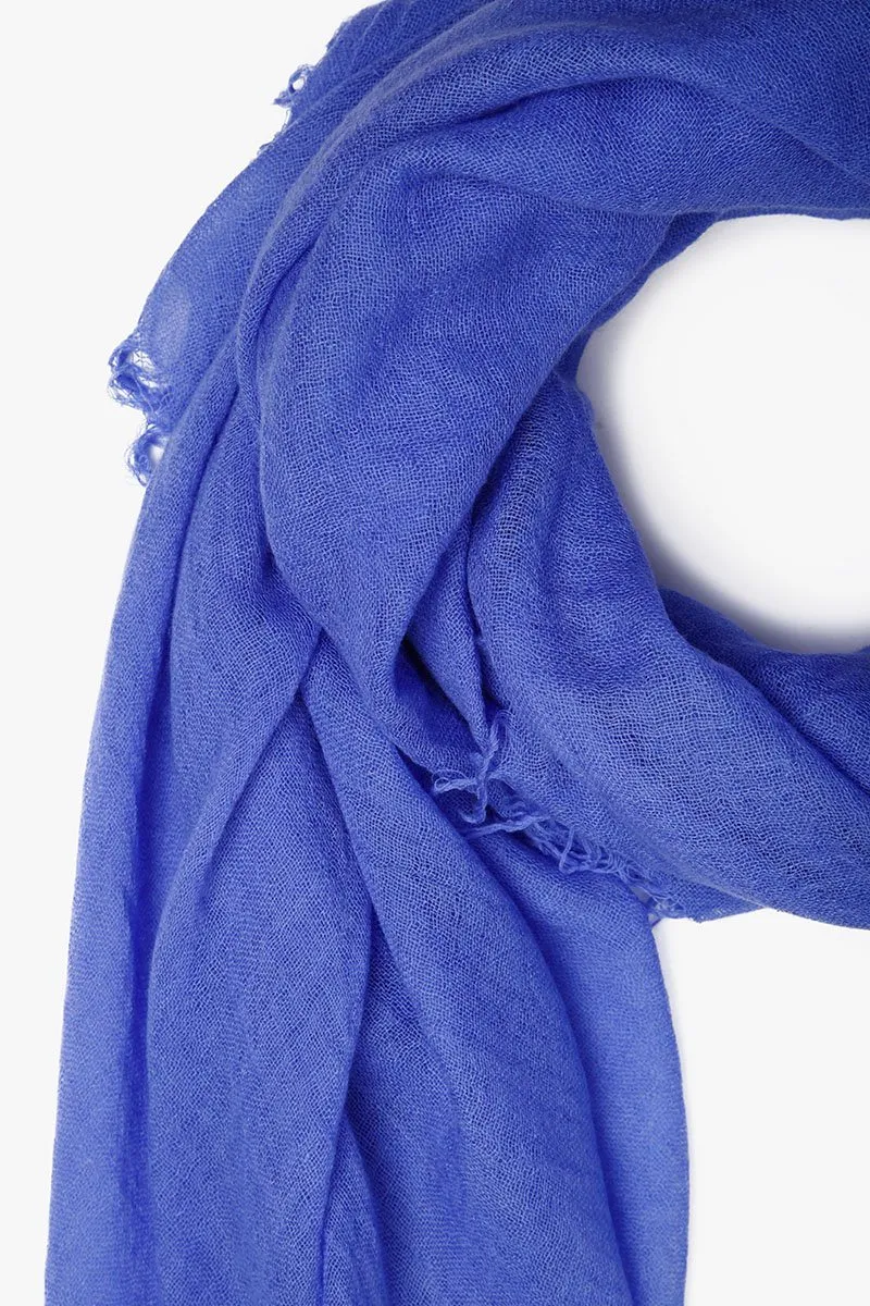 Baja Blue Cashmere and Silk Scarf