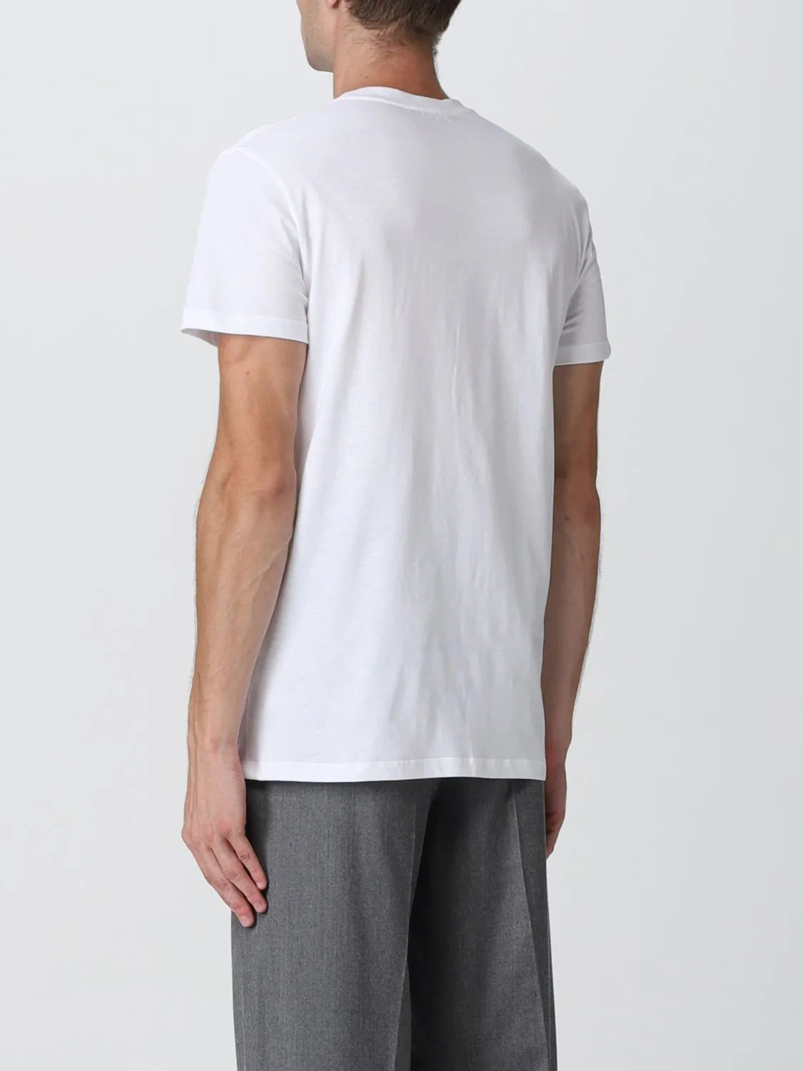 BALMAIN  |Crew Neck Pullovers Plain Cotton Short Sleeves Logo Luxury