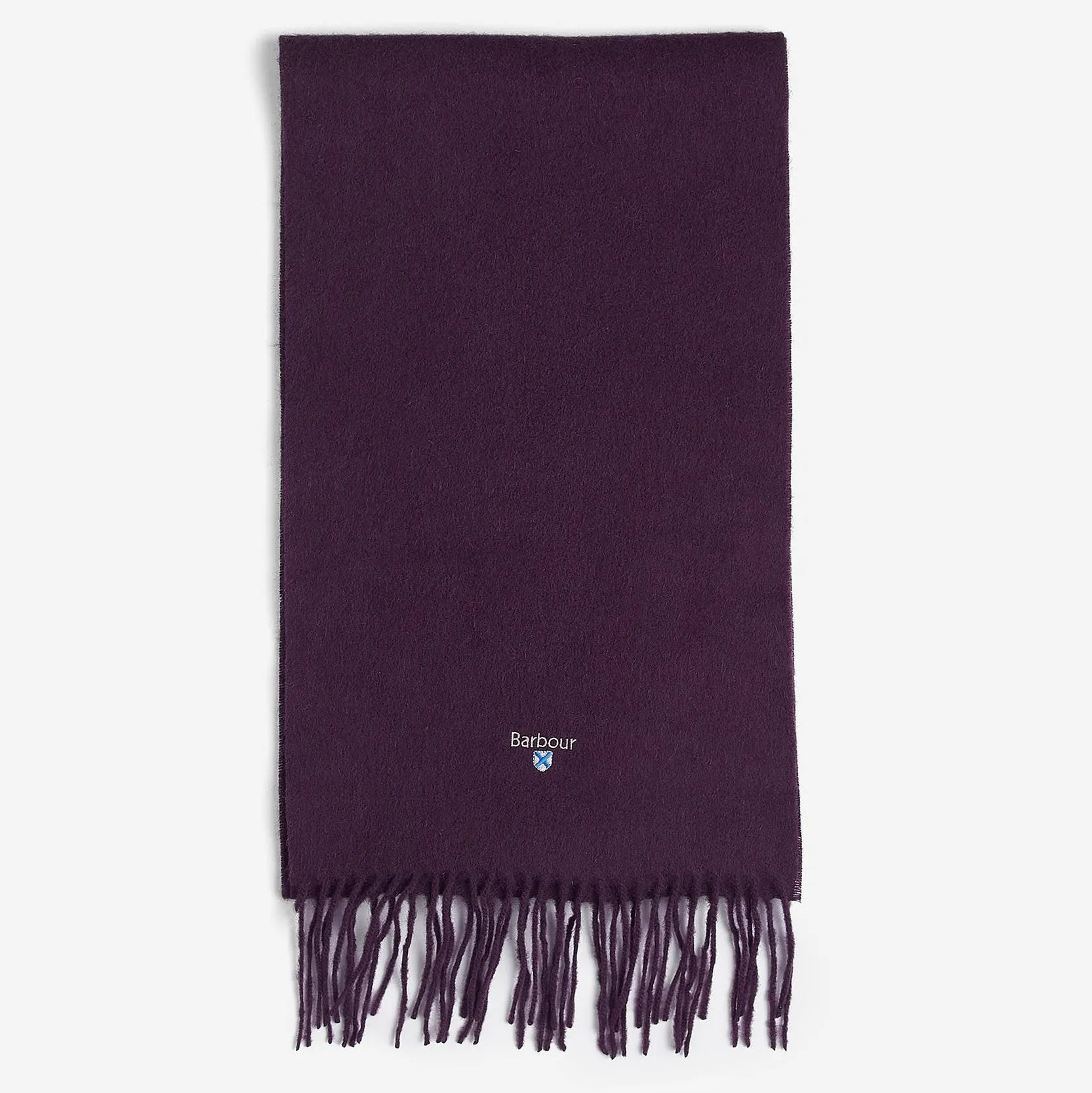 Barbour Plain Lambswool Scarf in Damson