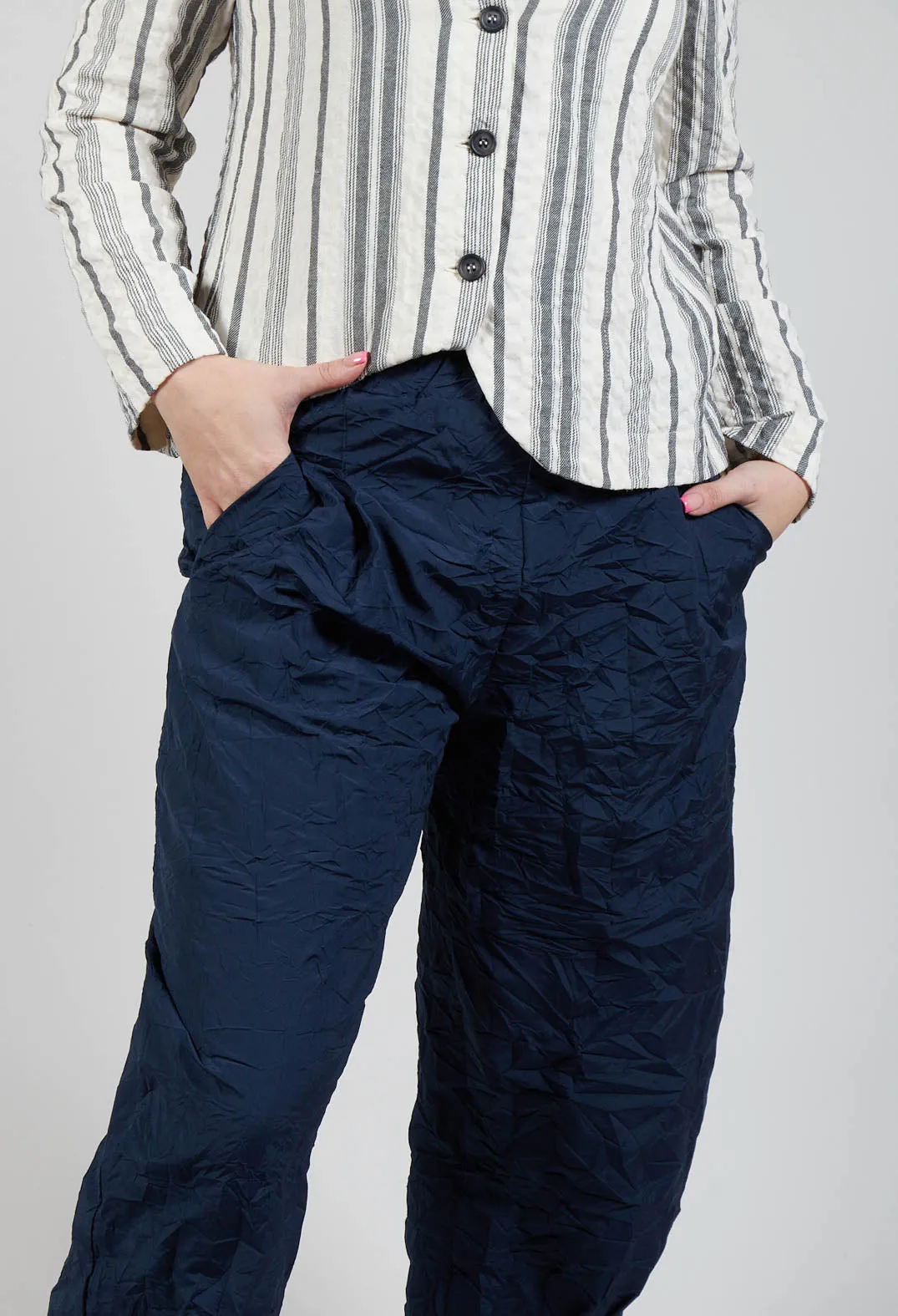 Bianco G Trousers In Blu