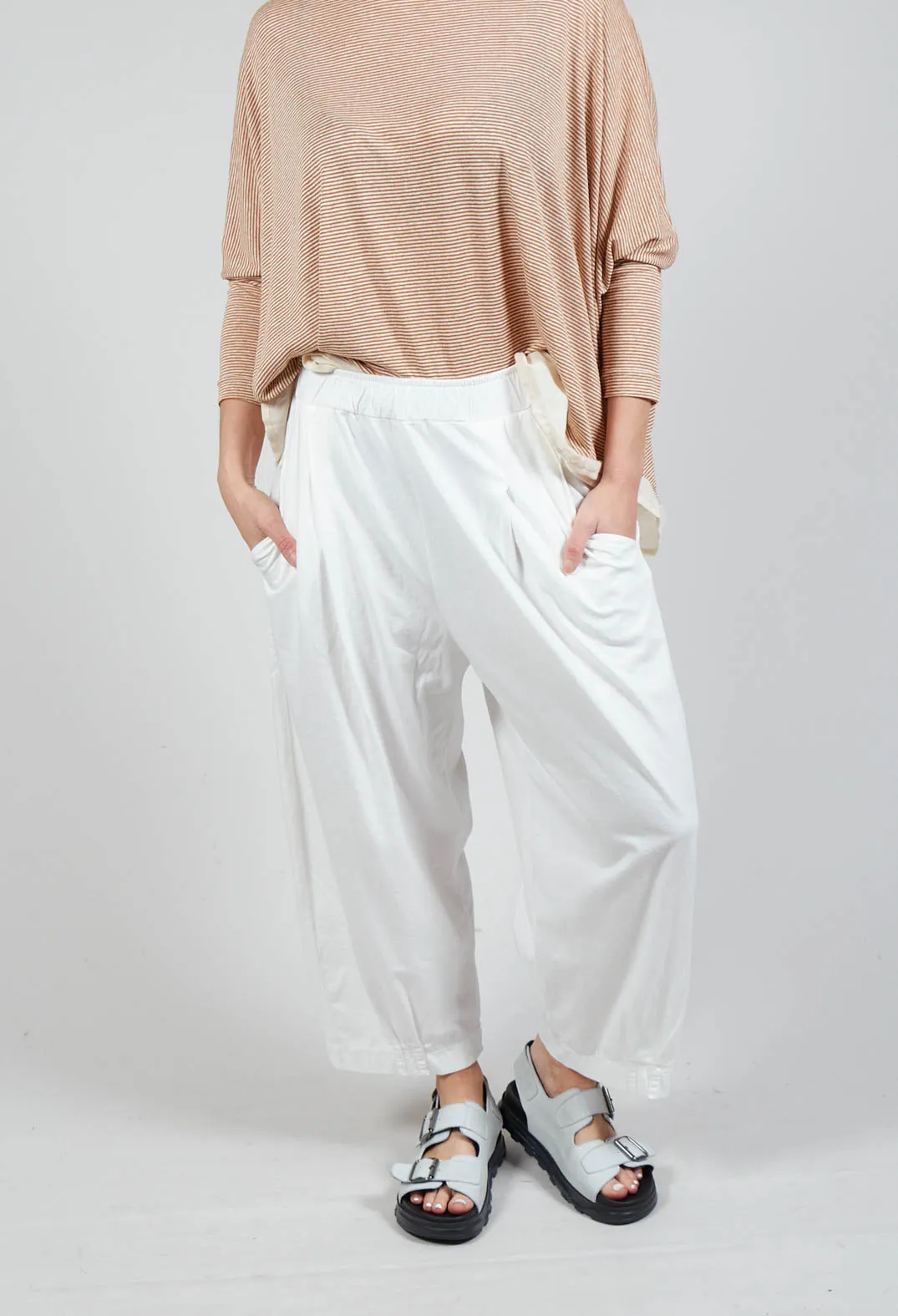 Bianco U Trousers In Latte