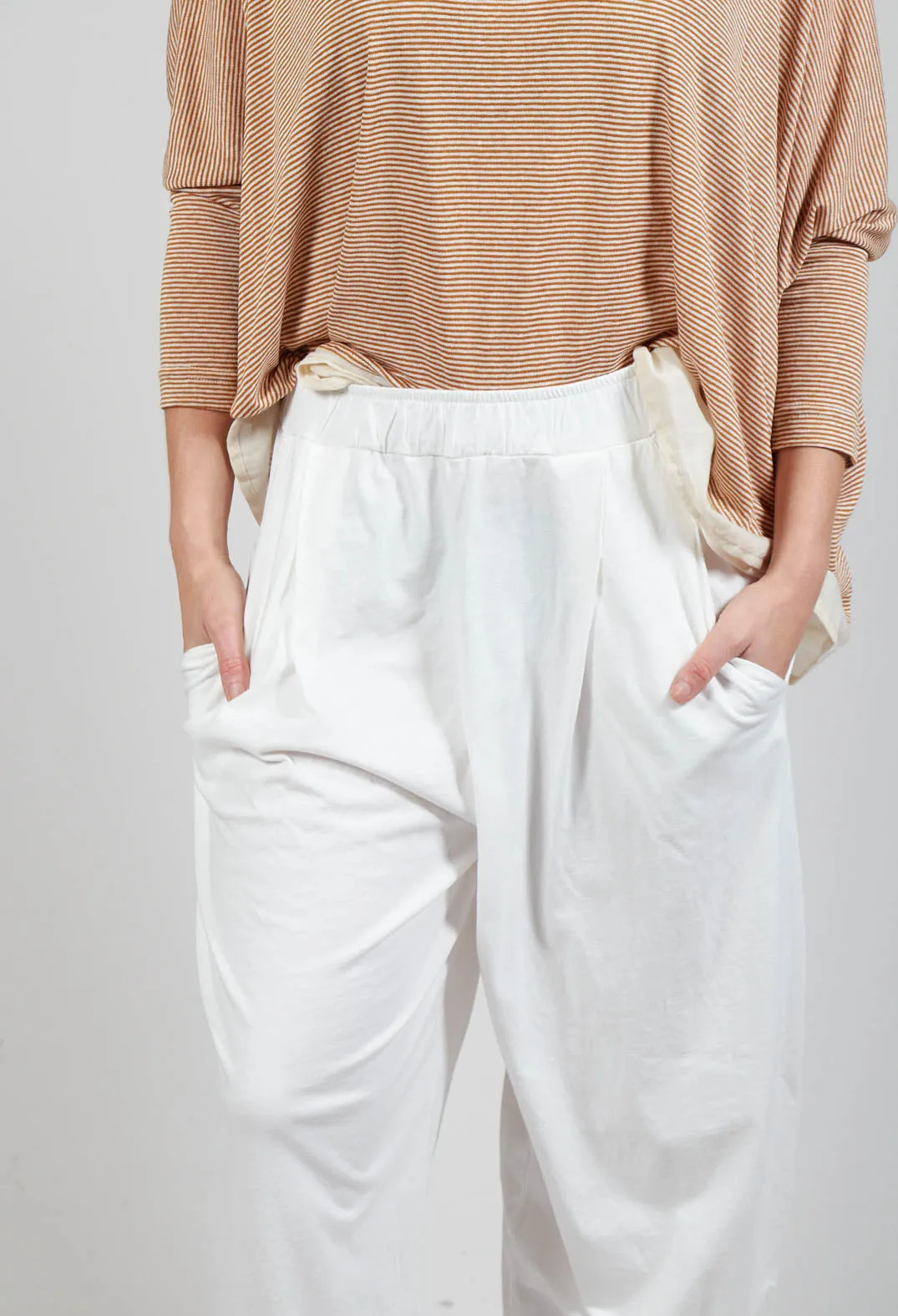 Bianco U Trousers In Latte