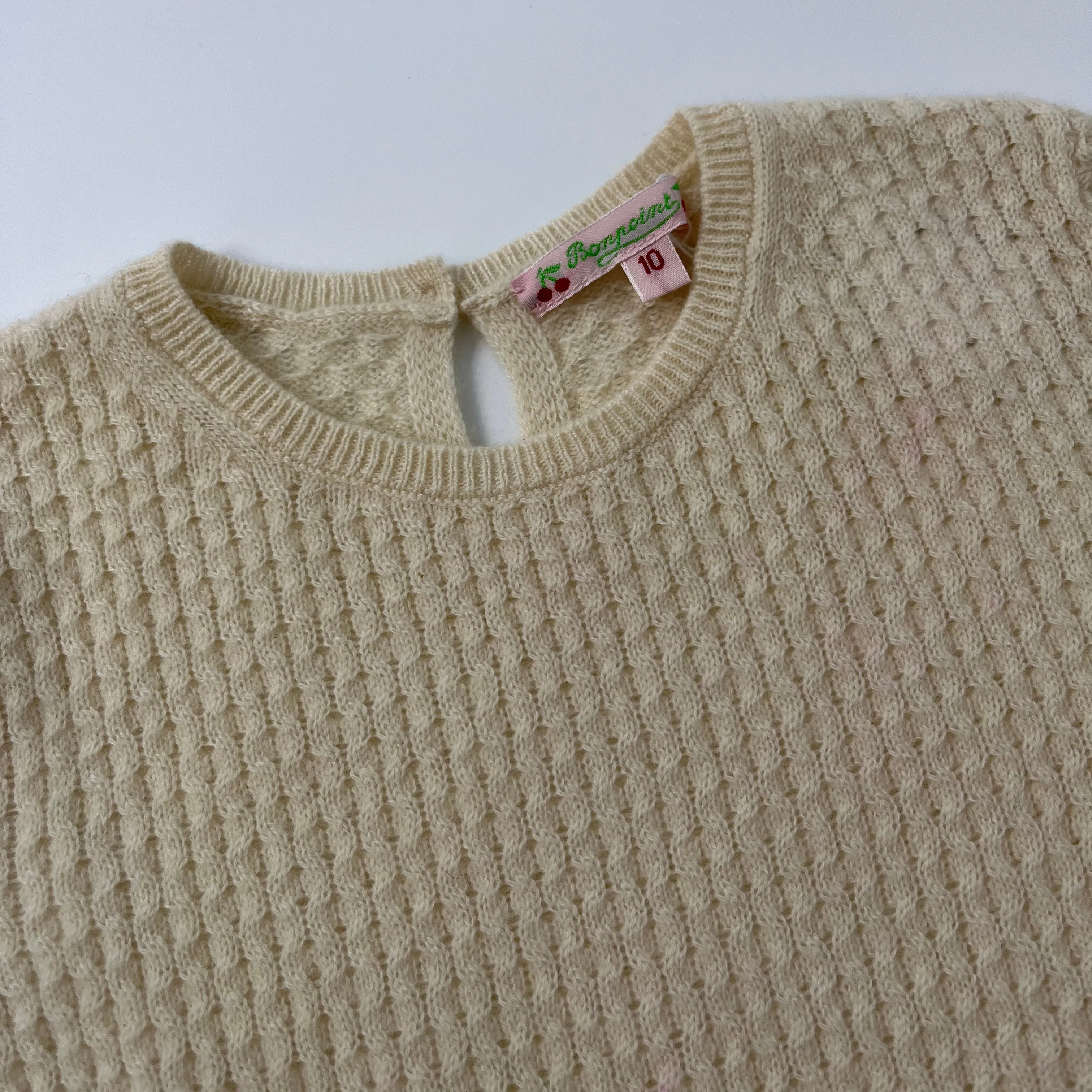 Bonpoint Cream Cable Knit Cashmere Jumper: 10 Years