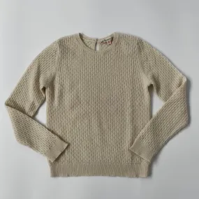 Bonpoint Cream Cable Knit Cashmere Jumper: 10 Years