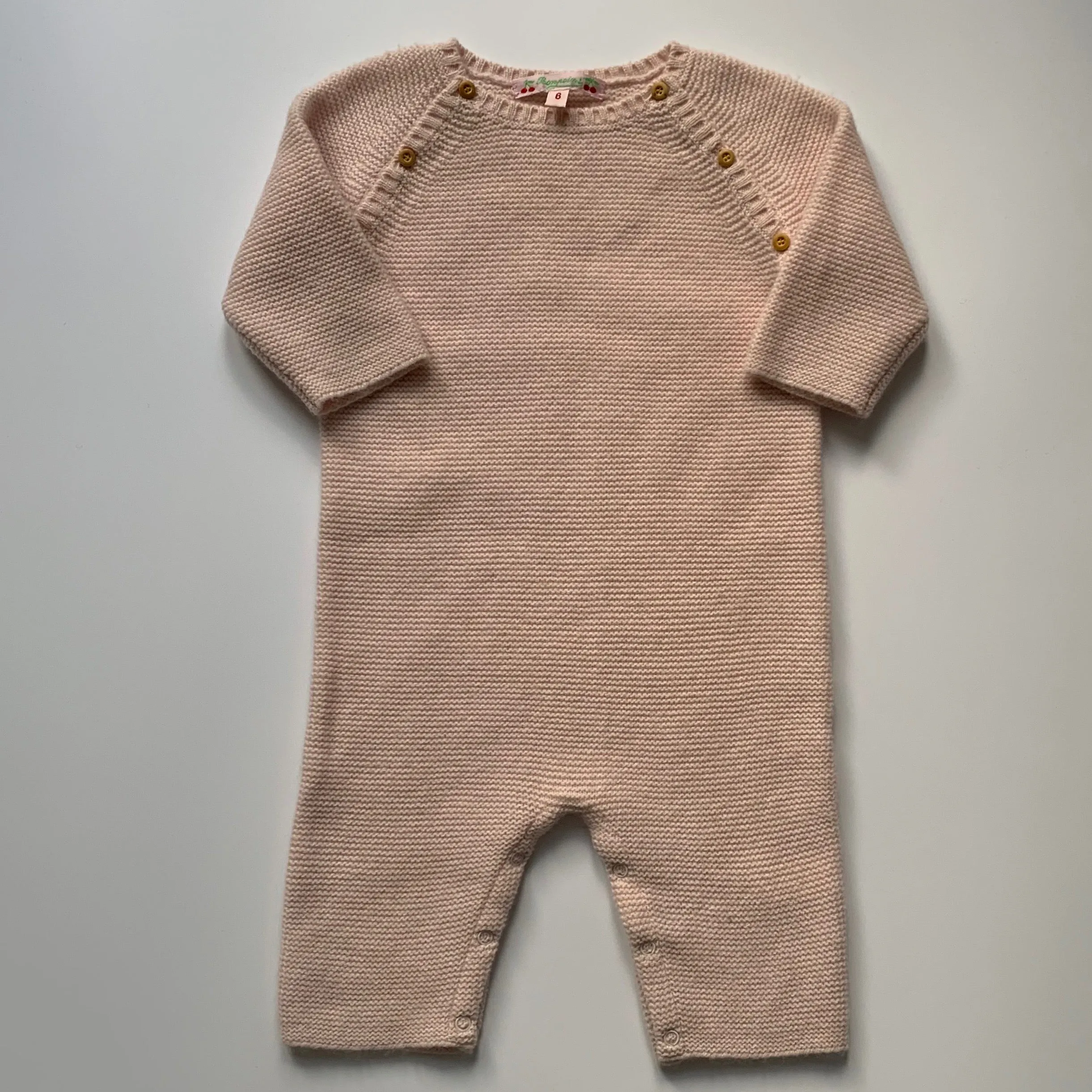 Bonpoint Pale Pink Cashmere All-In-One: 6 Months