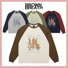 BROWNBREATH  |Unisex Street Style Long Sleeves Long Sleeve T-shirt Logo