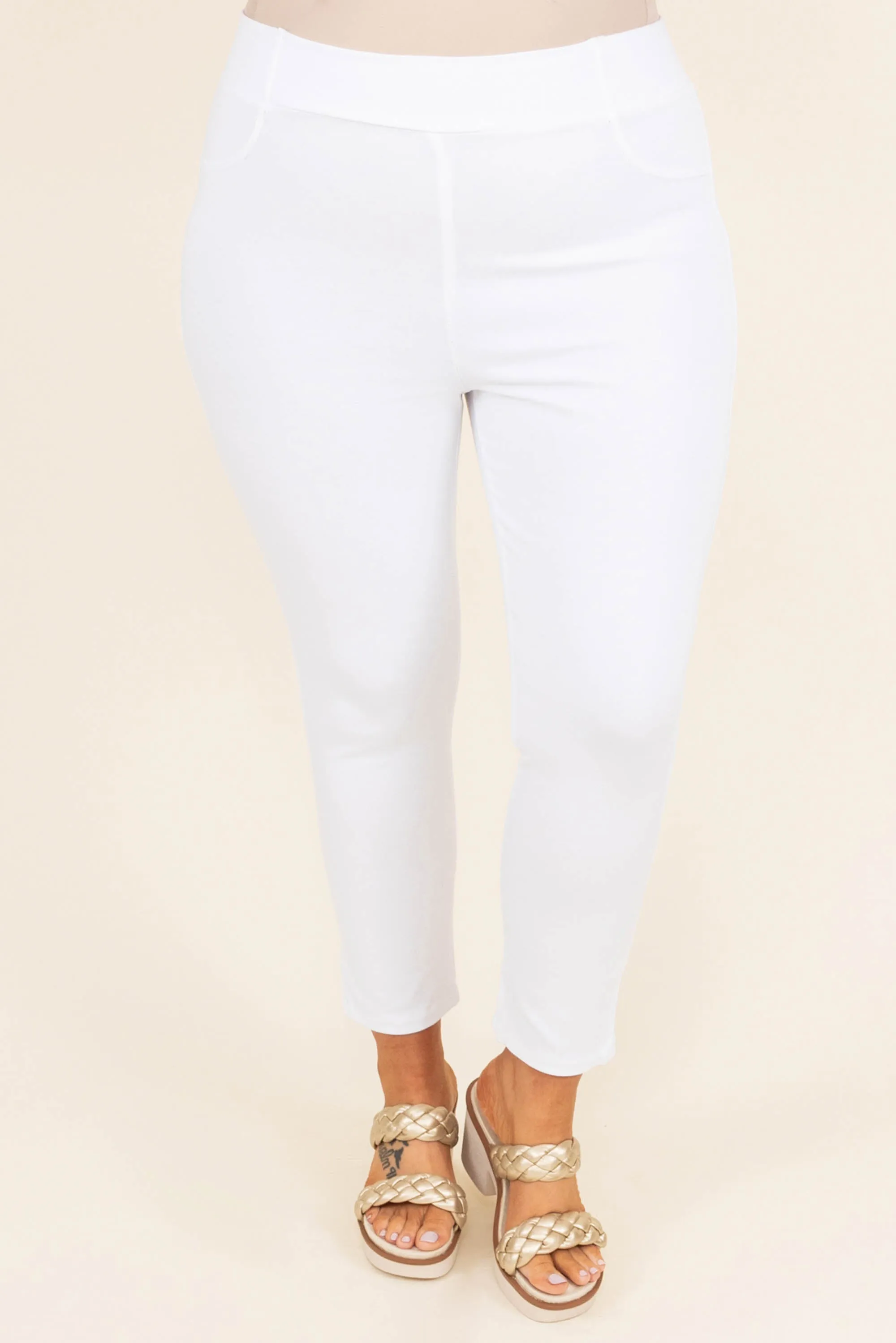 Business Lady Pants, White