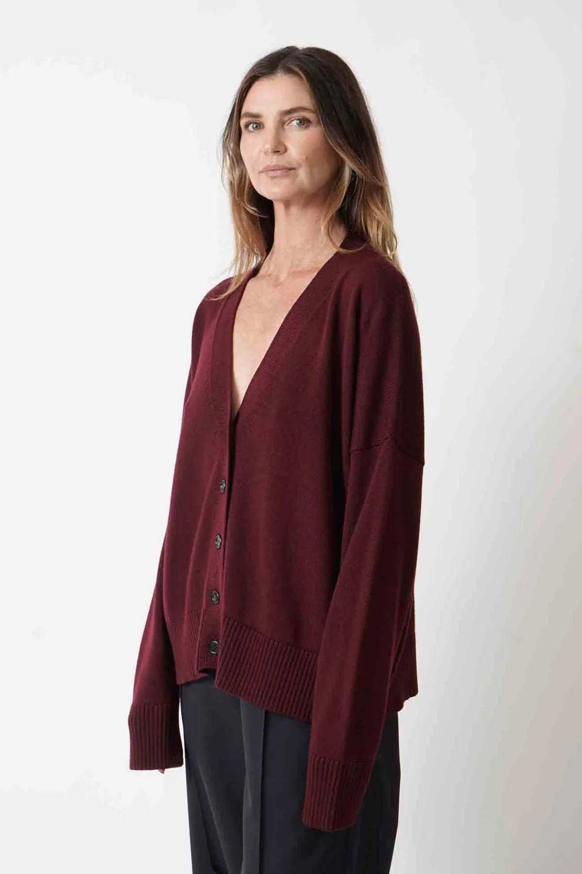 Cardigan - Burgundy