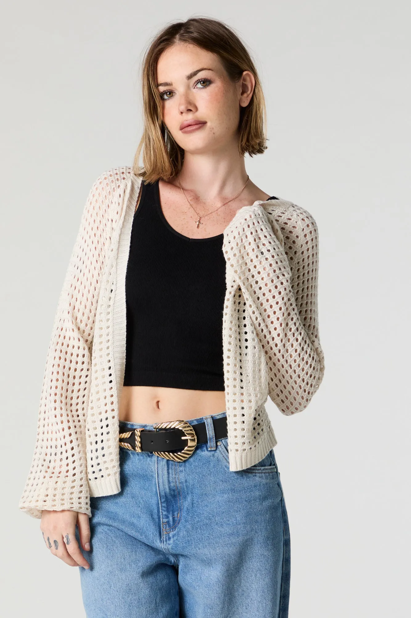 Cardigan ouvert en tricot