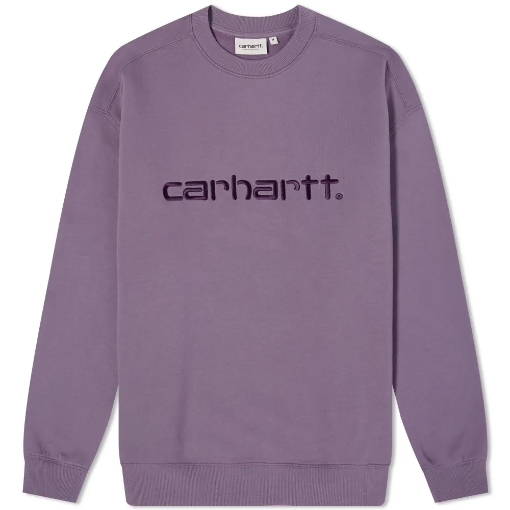 Carhartt Large Logo Crew SweatProvence & Dark Iris