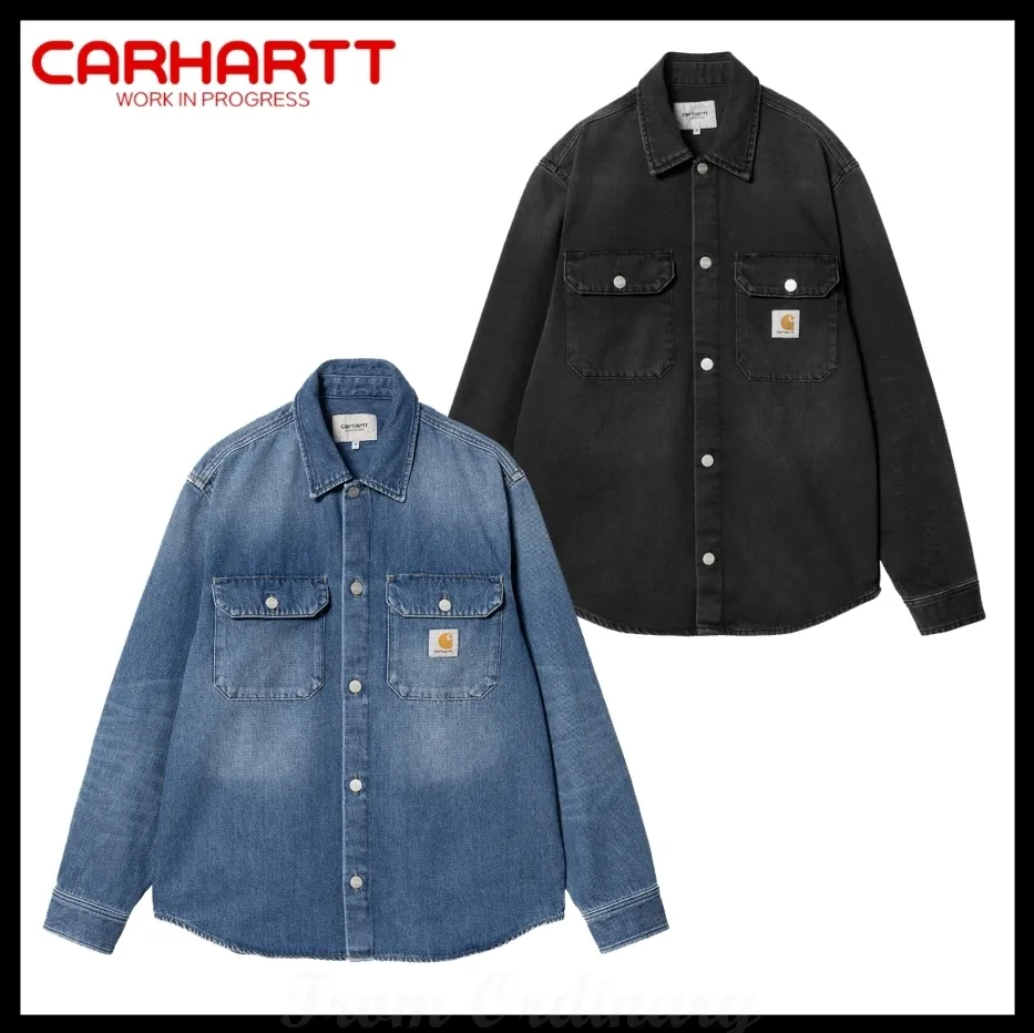 Carhartt  |Unisex Denim Street Style Logo Shirts