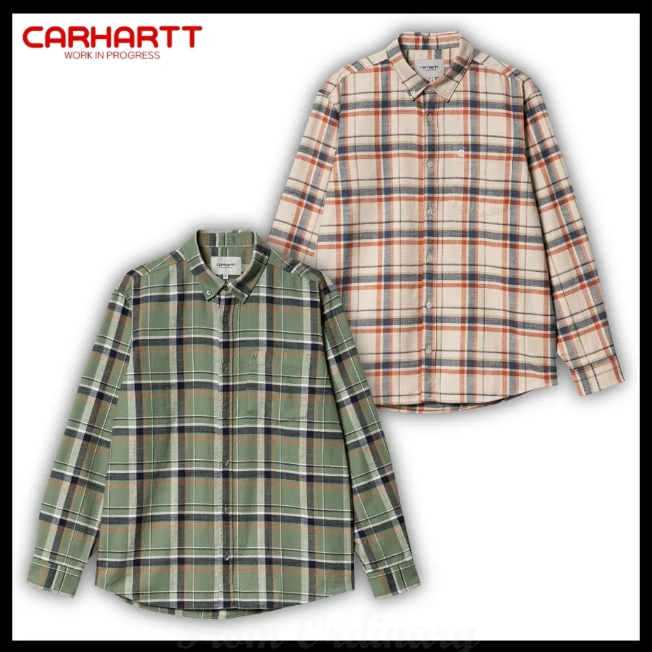 Carhartt  |Unisex Street Style Long Sleeves Logo Shirts