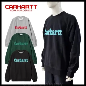 Carhartt  |Unisex Street Style Long Sleeves Logo Sweatshirts