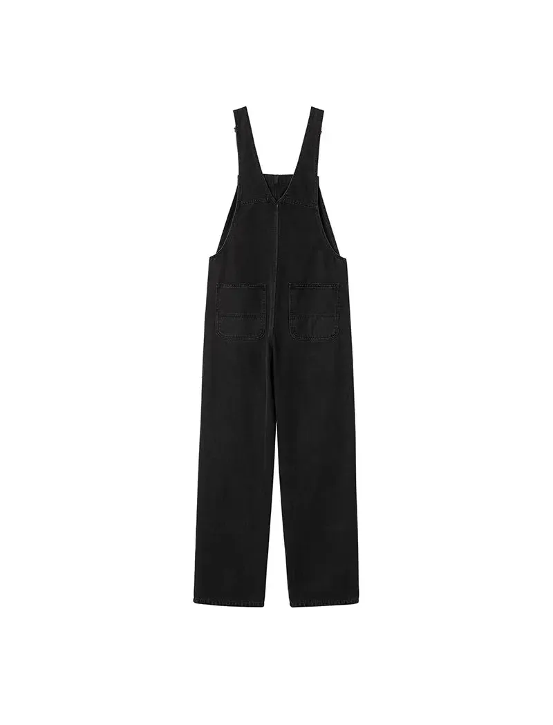 Carhartt WIP Bib Double Knee Black Stone Washed