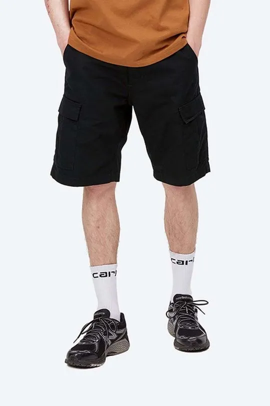 Carhartt WIP cotton shorts black color