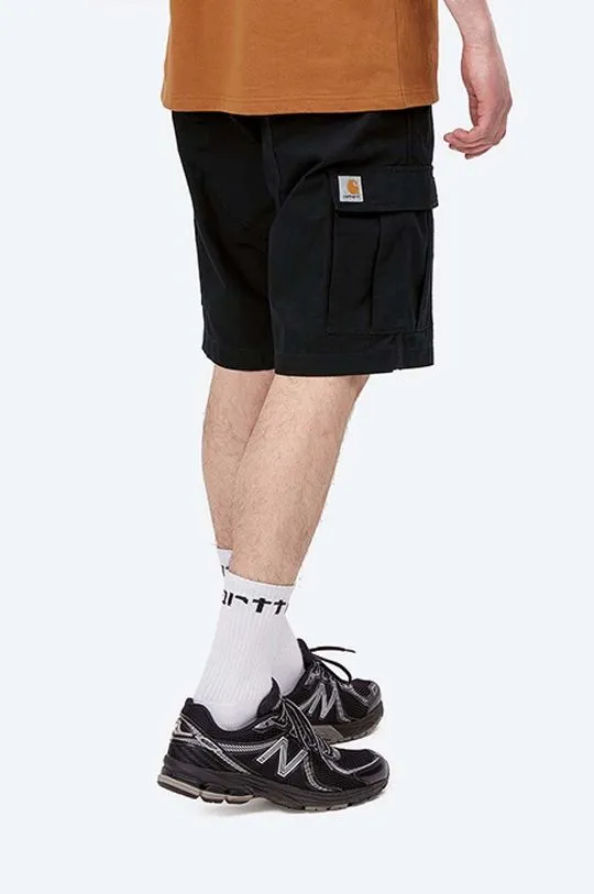 Carhartt WIP cotton shorts black color