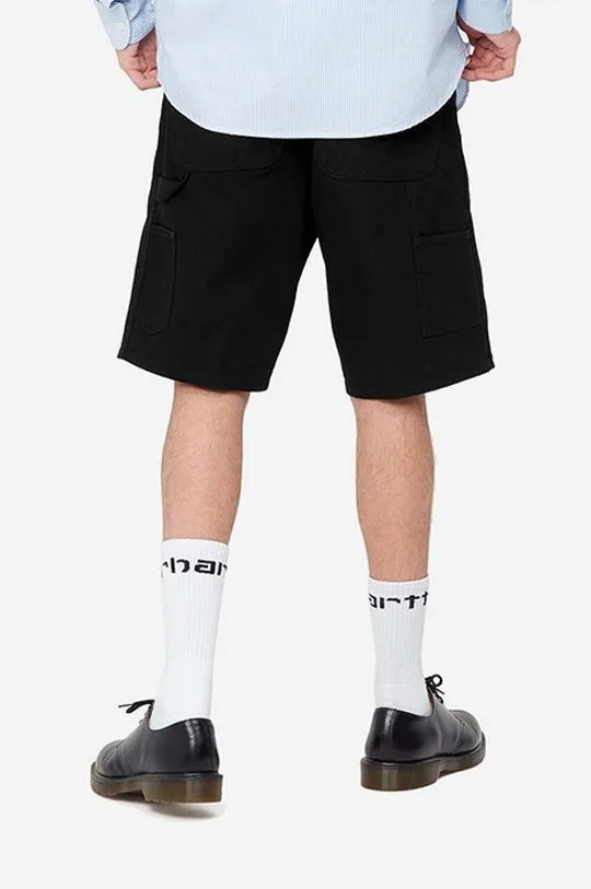 Carhartt WIP cotton shorts Single Knee black color