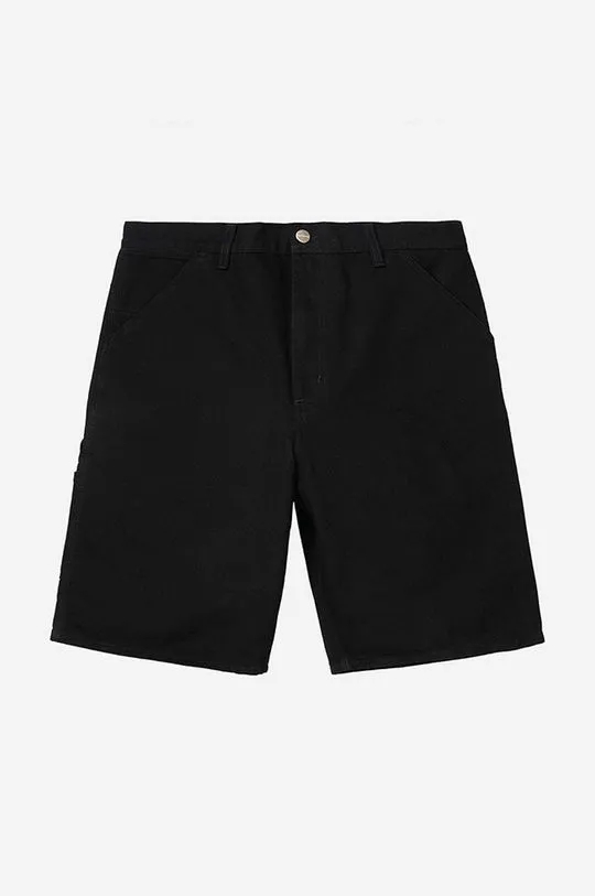 Carhartt WIP cotton shorts Single Knee black color