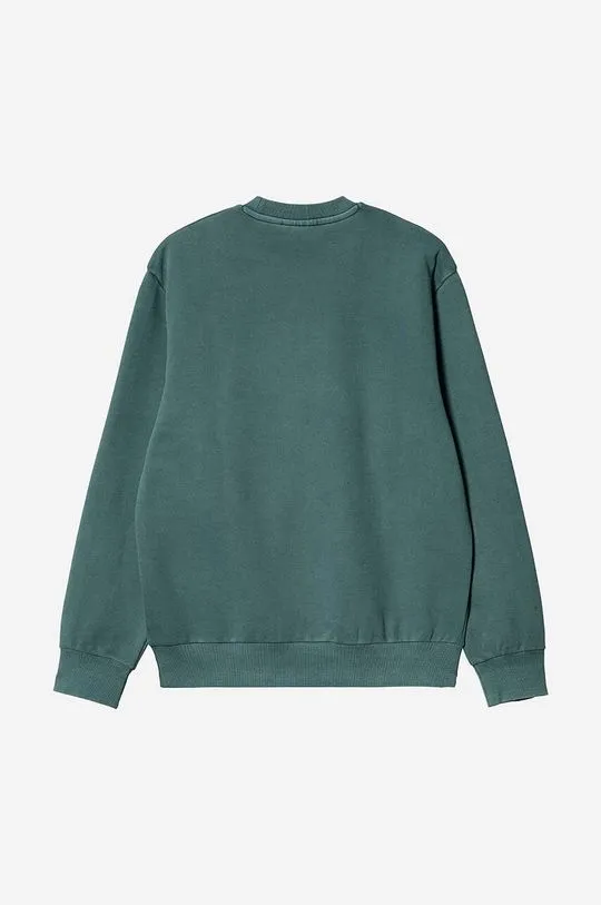 Carhartt WIP cotton sweatshirt Bayou Sweat men's green color