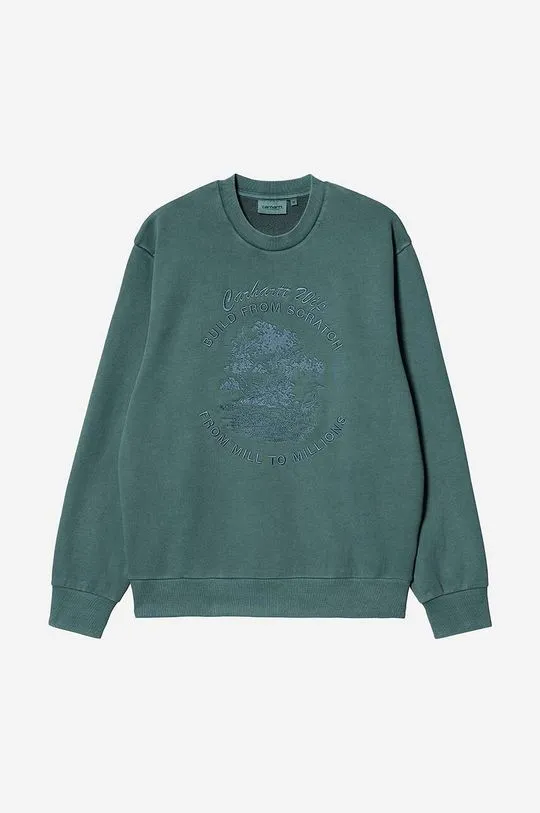 Carhartt WIP cotton sweatshirt Bayou Sweat men's green color