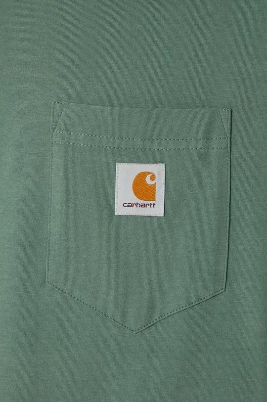 Carhartt WIP cotton t-shirt S/S Pocket men’s green color I030434.29NXX