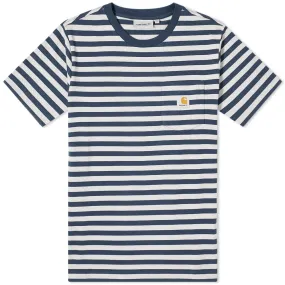 Carhartt WIP Parker Stripe Pocket TeeAdmiral & Cinder