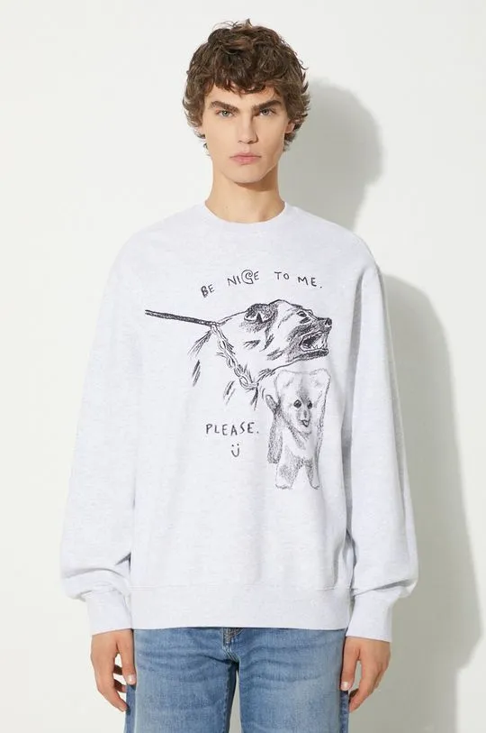 Carhartt WIP sweatshirt Pepe Be Nice Sweat men's gray color with a print I033933.00OXX