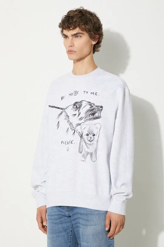 Carhartt WIP sweatshirt Pepe Be Nice Sweat men's gray color with a print I033933.00OXX