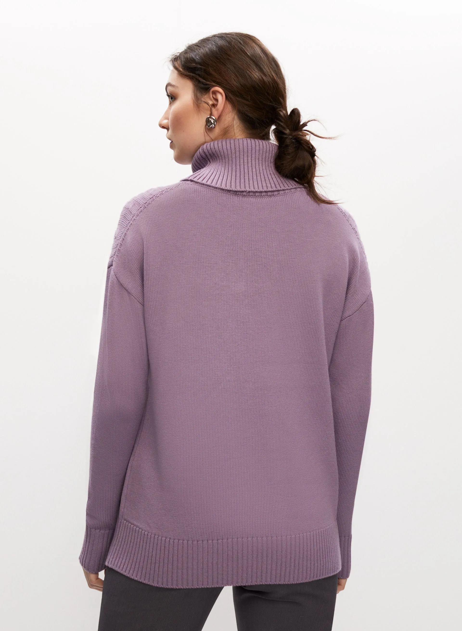 Cashmere Blend Cable Knit Sweater