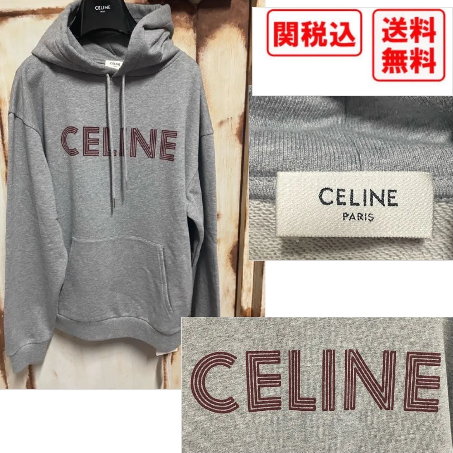 CELINE  |Pullovers Street Style Long Sleeves Plain Cotton Logo Luxury