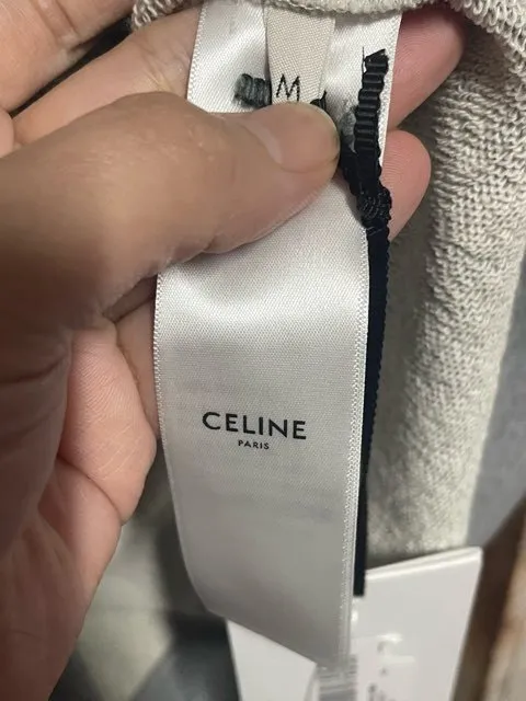 CELINE  |Pullovers Street Style Long Sleeves Plain Cotton Logo Luxury