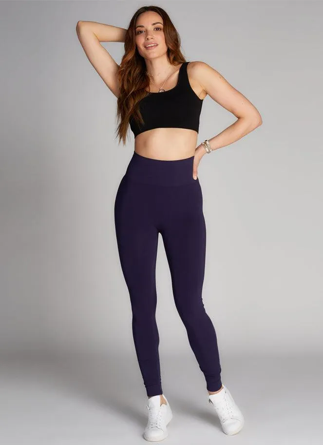 C'est Moi Full Length High Waisted Legging In Navy