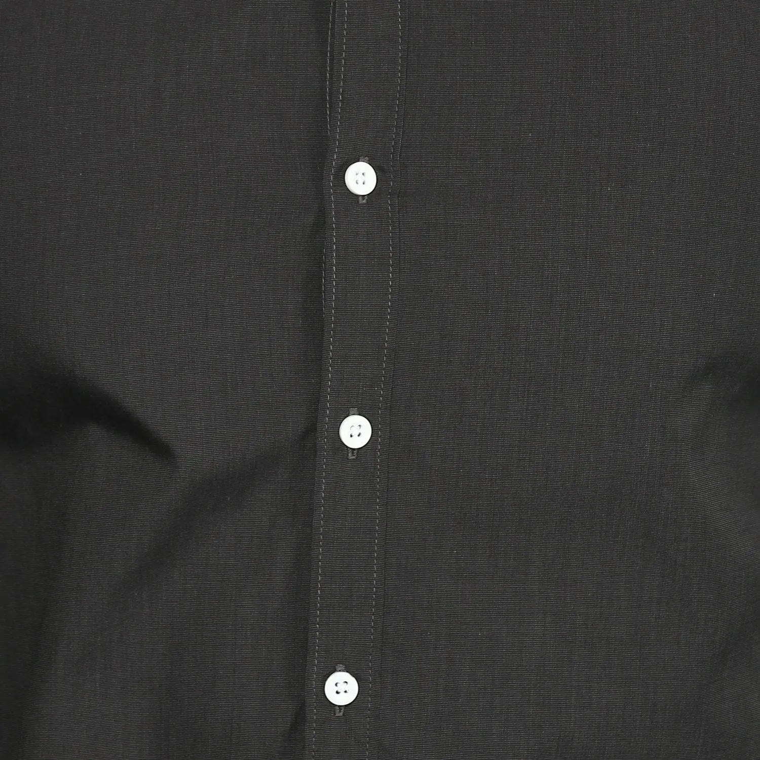 Charcoal Black Button Down Regular Fit Shirt