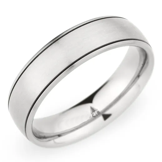 Christian Bauer Men's White Gold Brushed Wedding Band Ring 14K 6mm