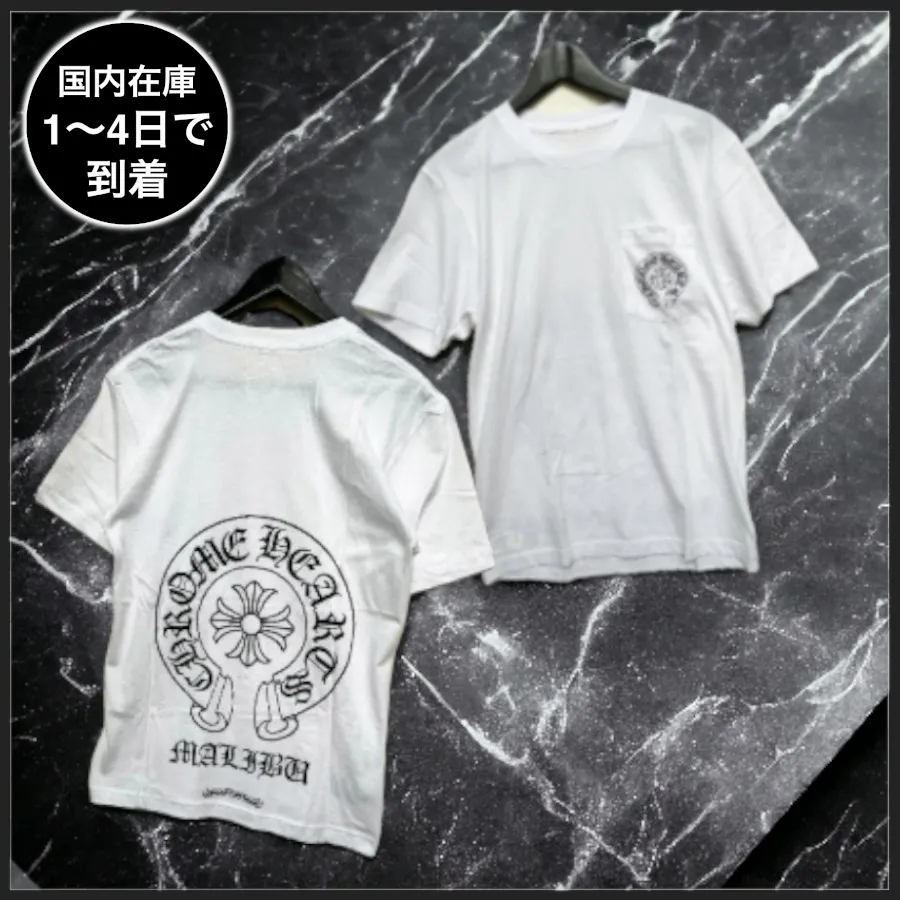 CHROME HEARTS  |Pullovers Street Style Cotton Short Sleeves Logo T-Shirts