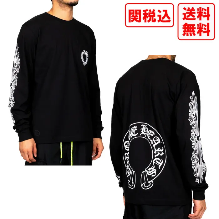 CHROME HEARTS  |Street Style Long Sleeves Cotton Long Sleeve T-shirt Logo